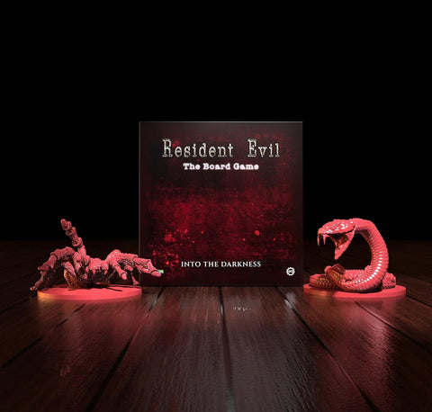 Resident Evil Into The Darkness Exclusive Board Game with Monster Miniatures on 80mm Base