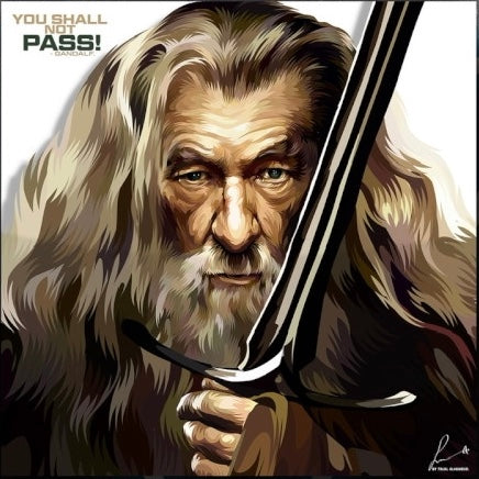 The lord of the Rings Gandalf Frameless Art Painting (30*30 cm)