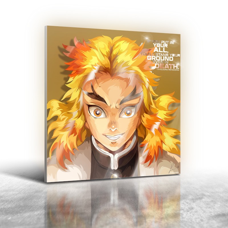 Anime Demon Slayer Kyojuro Rengoku Frameless Art Painting (30*30 cm)