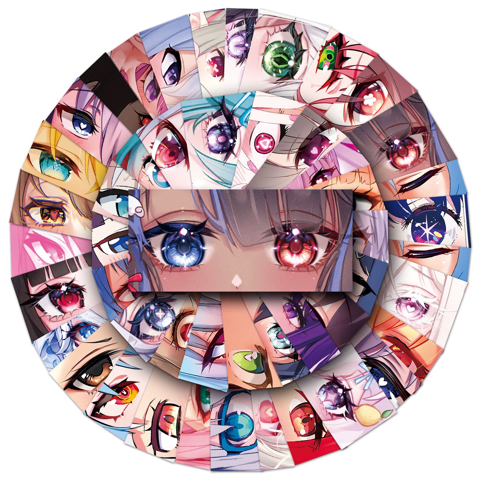 Anime Character Eyes Stickers (50pcs)