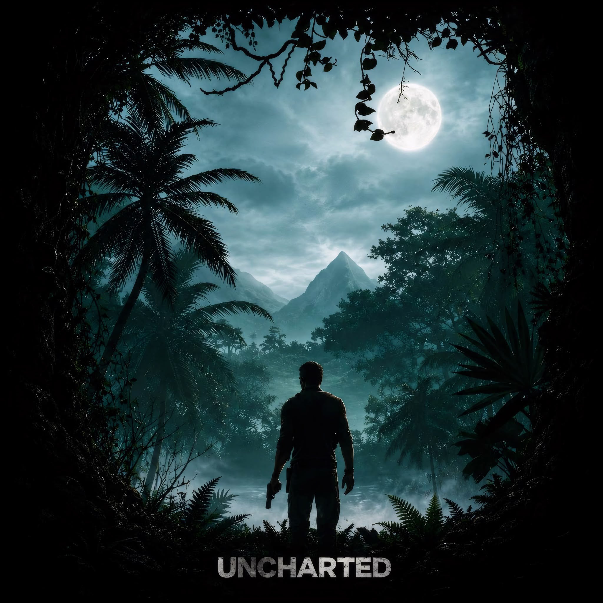 Uncharted Frameless Art Painting on Acrylic Sheet (30x30cm)