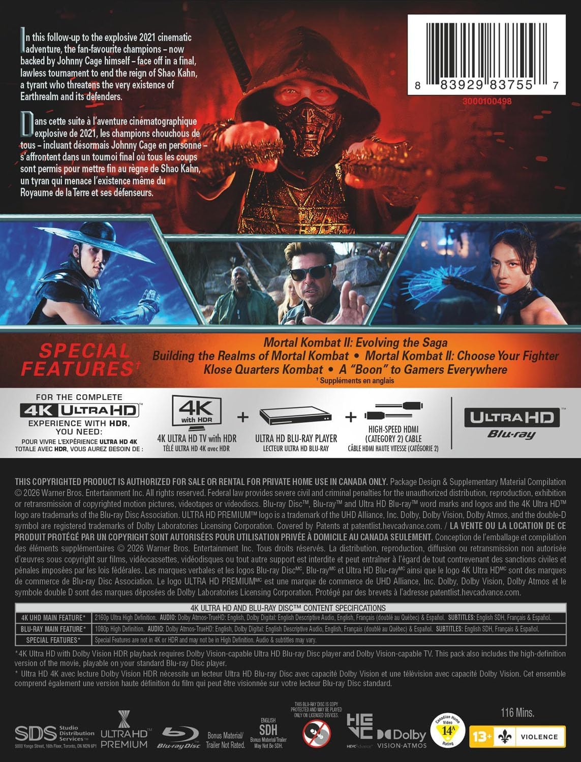 Mortal Kombat II (4K Ultra HD SteelBook)