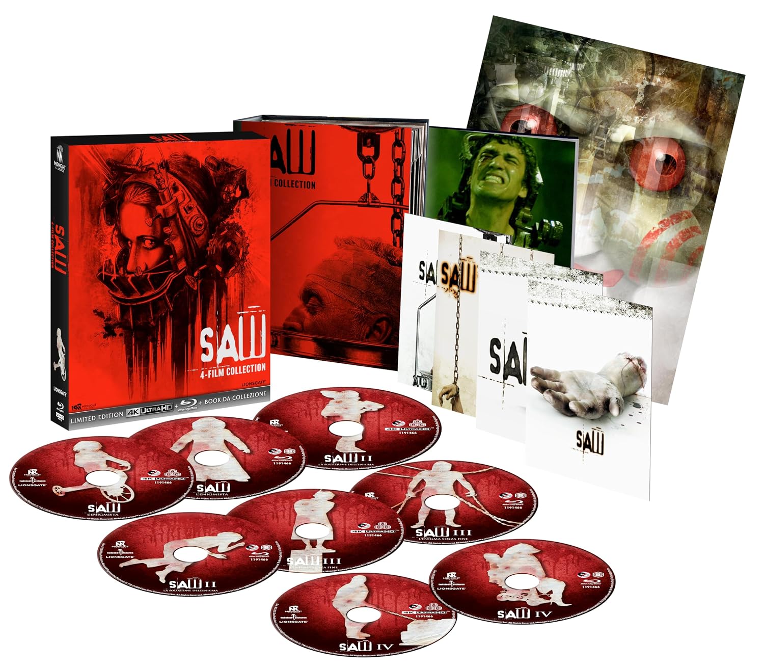 Saw 4-Film Collection [4K UHD + Blu-Ray + Book]  Limited Edition (numbered 1000 copies)