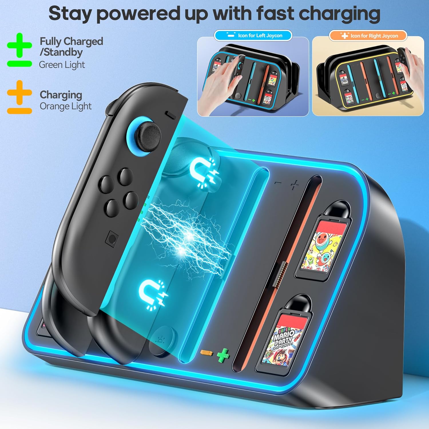 Nintendo Switch 2 2in1 Wall Mount Charging Dock for 2025 Joycon 2