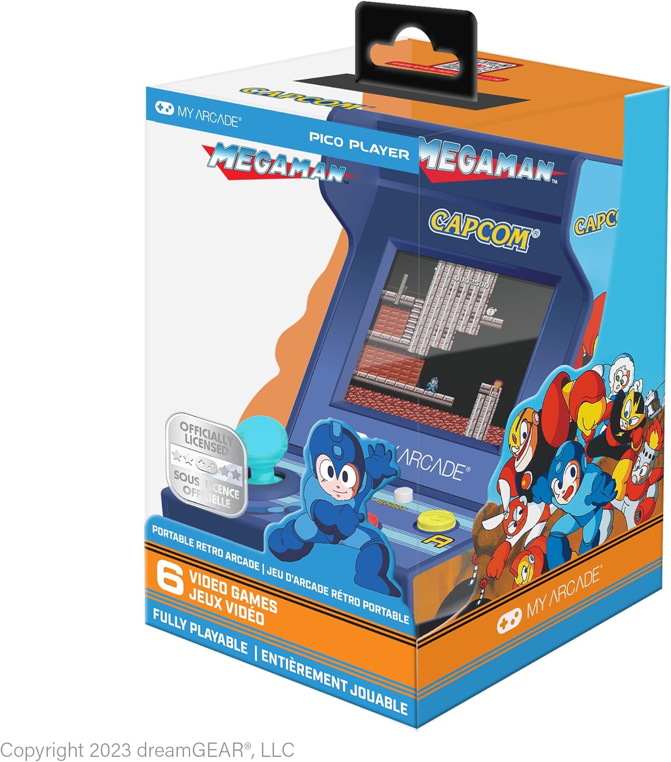 MY ARCADE Mega-Man Pico Player: Portable Arcade Machine With 6 Retro Games (9cm)