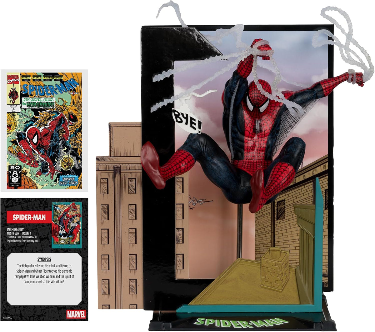 McFarlane Toys- Marvel Spider-Man 1:10th Scale Collectible Figure