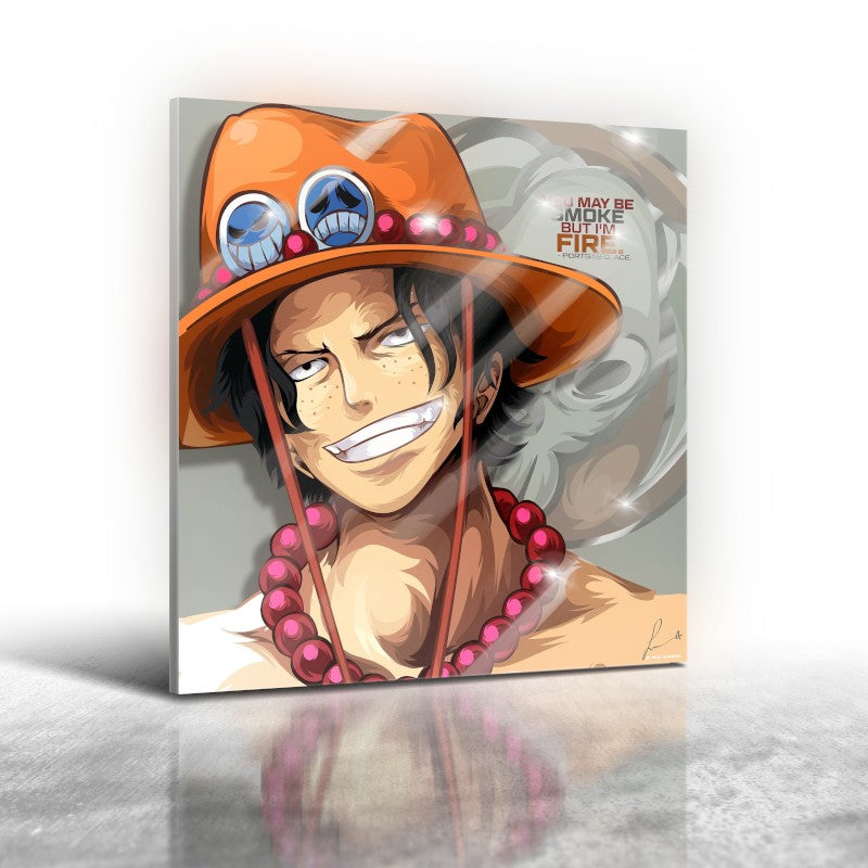 Anime One Piece - Portgas D Ace Frameless Art Painting (30*30 cm)