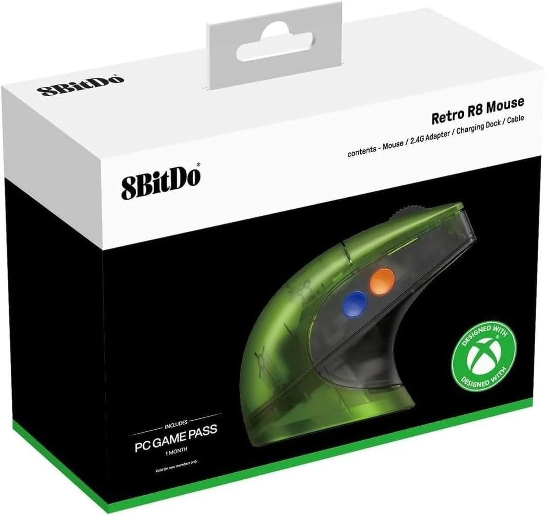 8BitDo Retro R8 Mouse - Xbox Edition