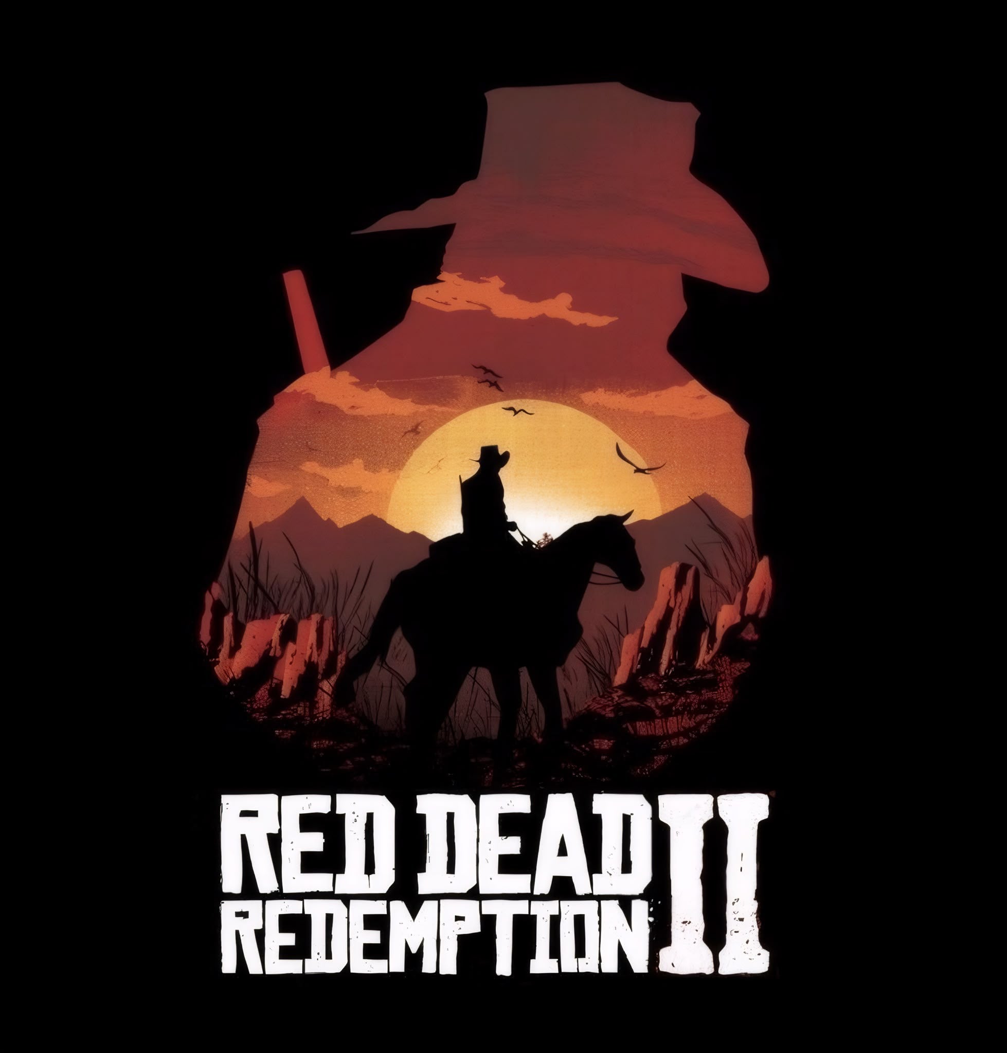 Red Dead Redemption II Frameless Art Painting on Acrylic Sheet (30x30cm)