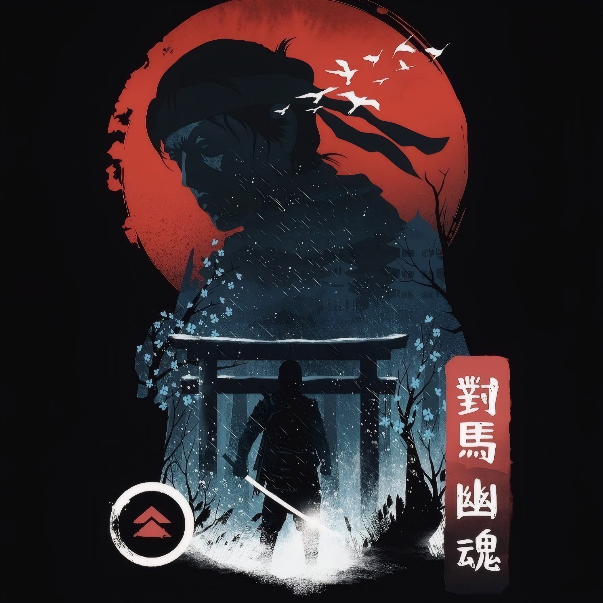 Ghost Of Tsushima: Jin Sakai Frameless Art Painting on Acrylic Sheet (30x30cm)