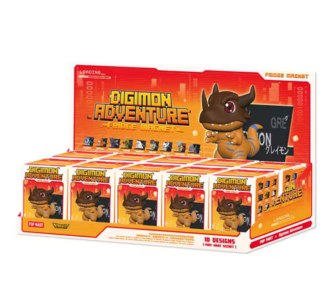 Official POP MART Anime Digimon Adventure Fridge Magnet Series Figure Blind Box (1pcs)