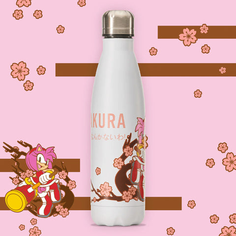 Official SEGA Sakura Range - Amy Rose White Bowling Pin Style Water Bottle