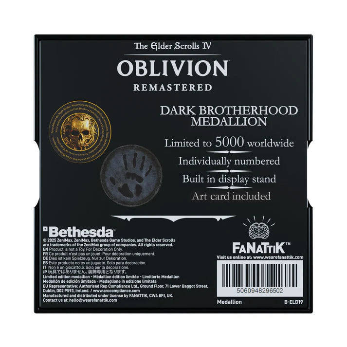 Official The Glder Scrolls IV: Oblivion Dark Brotherhood Medallion – Limited Edition