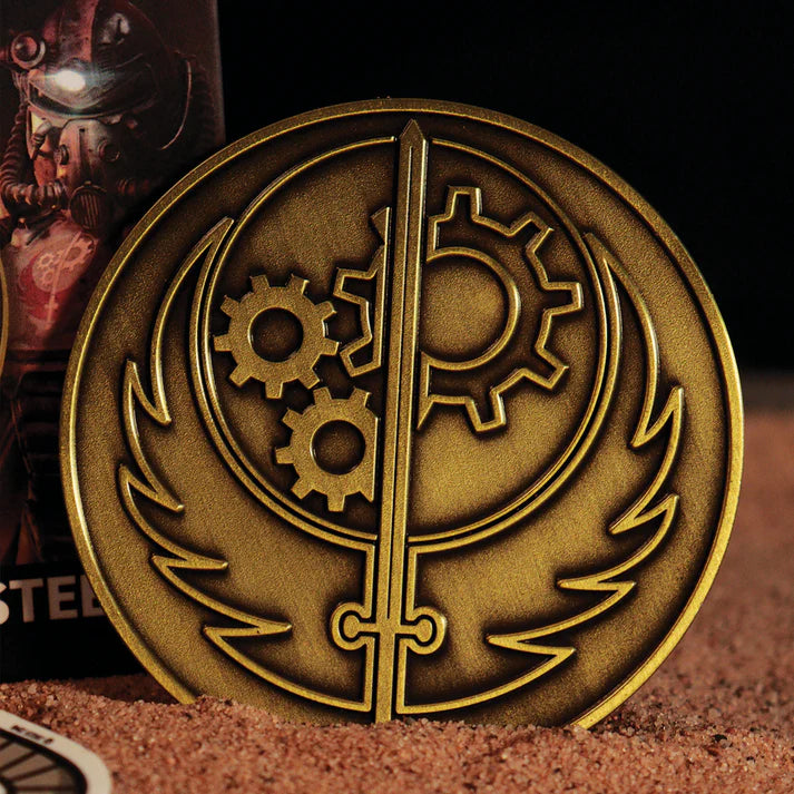 Official Fallout Brotherhood of Steel Medallion and Vinyl Sticker