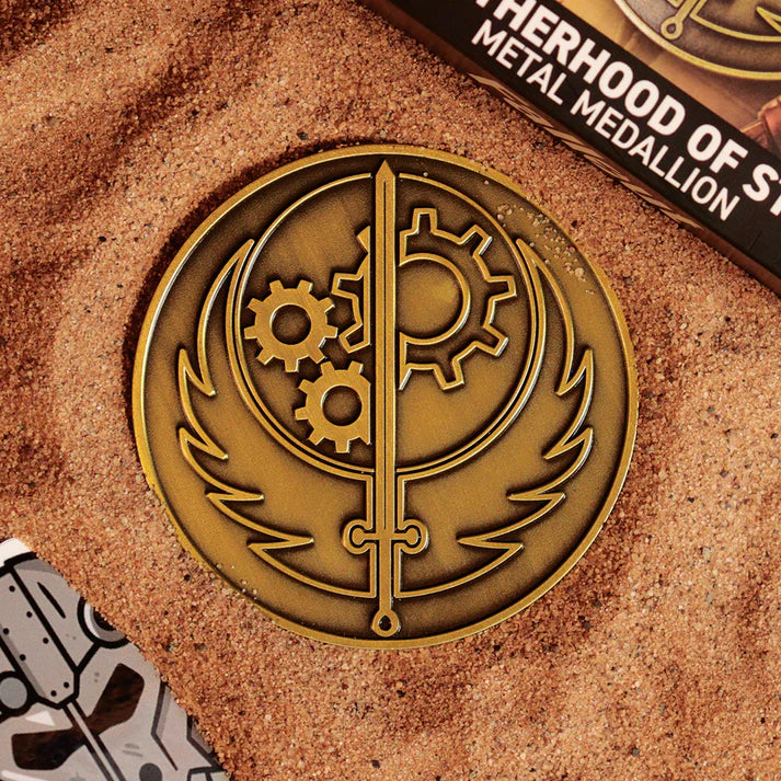 Official Fallout Brotherhood of Steel Medallion and Vinyl Sticker