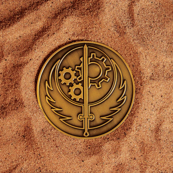 Official Fallout Brotherhood of Steel Medallion and Vinyl Sticker