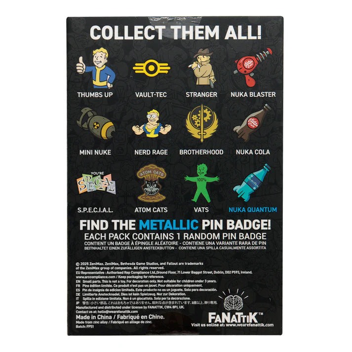 Official Fallout Volume 2 Mystery Pin Badge CDU Containing Blind Box (1pcs)