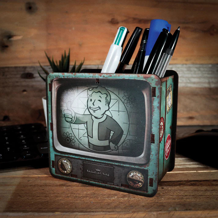 Official Fallout Wooden Desk Tidy Pencil Cup