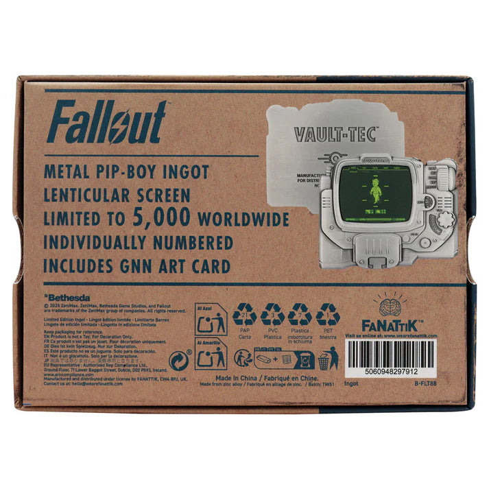 Official Fallout - Pip-Boy Limited Edition Lenticular Ingot - Health Variant