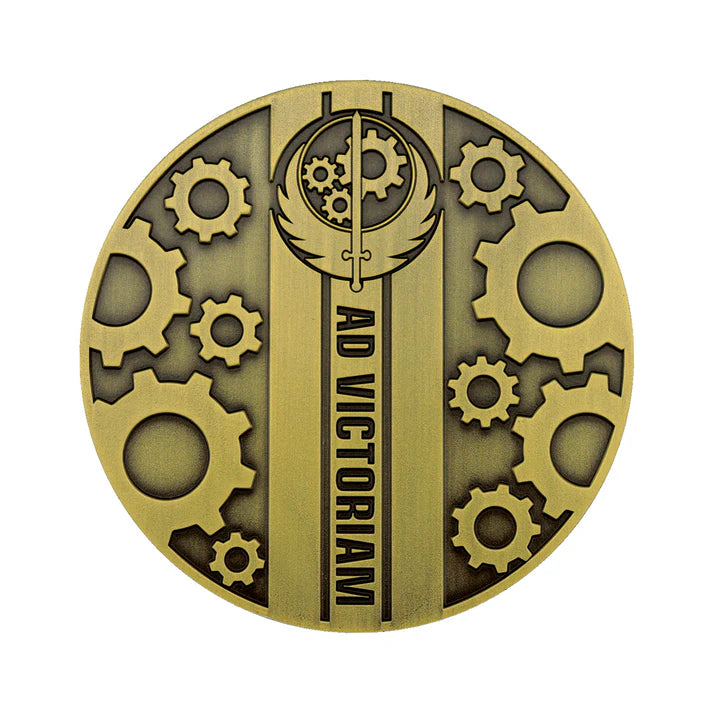 Official Fallout Brotherhood of Steel Medallion and Vinyl Sticker