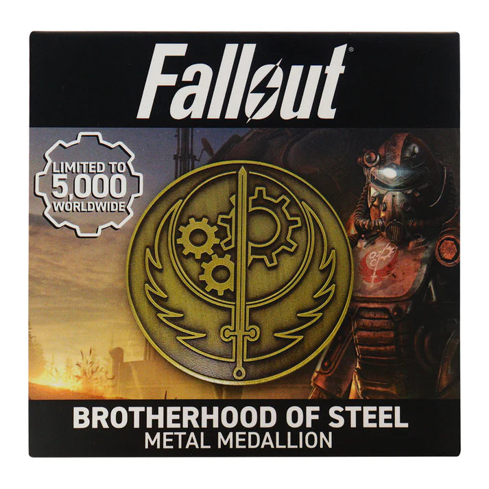 Official Fallout Brotherhood of Steel Medallion and Vinyl Sticker