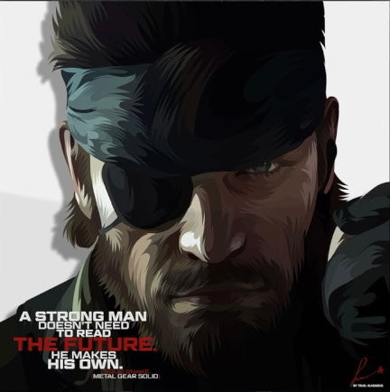 Metal Gear Solid Solid Snake Frameless Art Painting (30*30 cm)