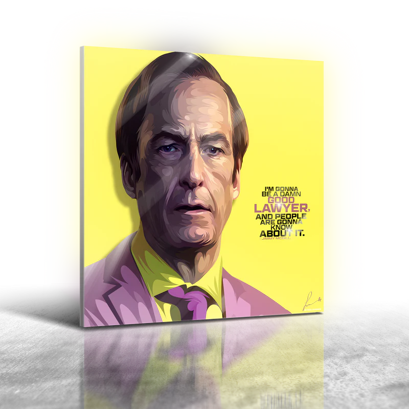 Better Call Saul - Jimmy McGill Frameless Art Painting (30x30cm)