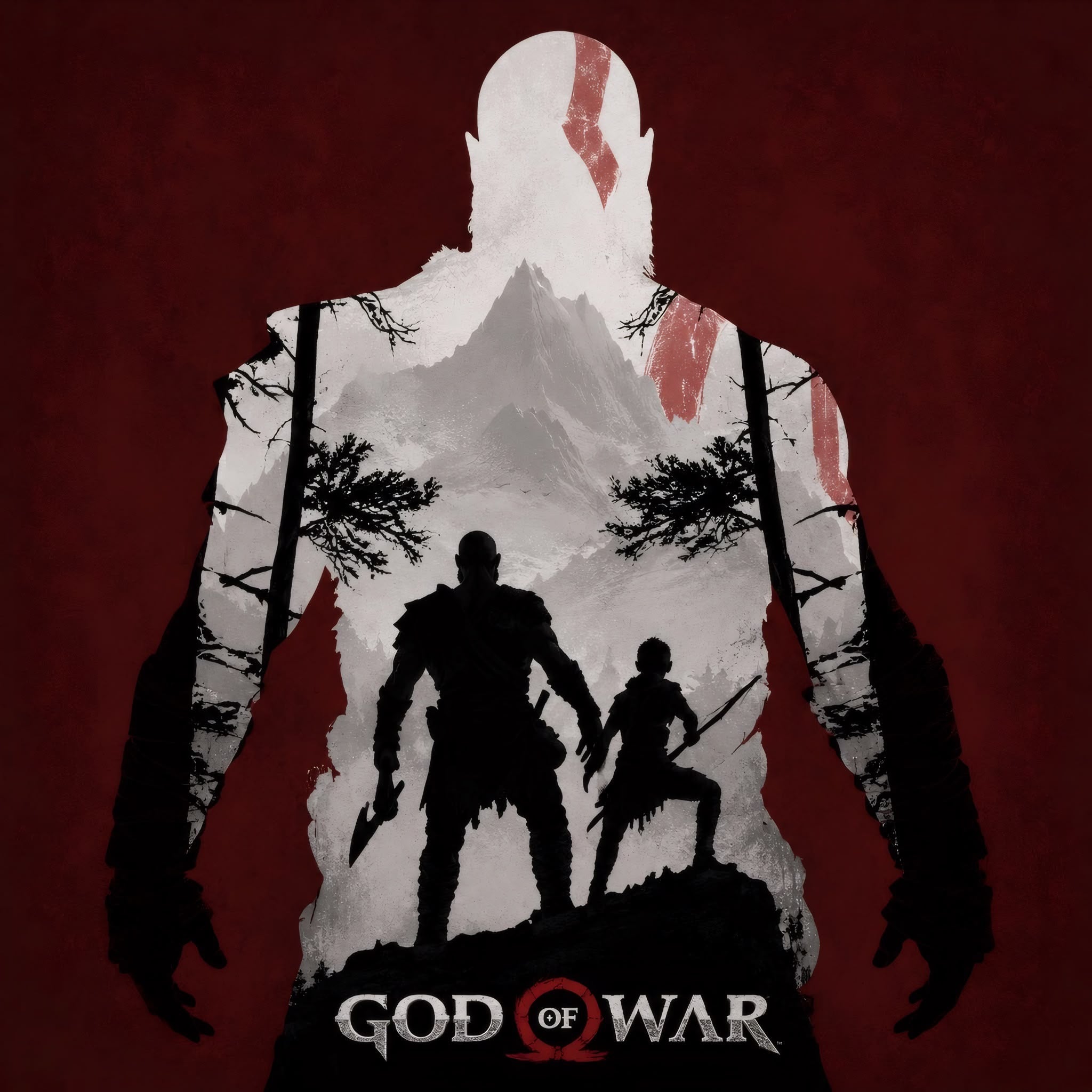 God Of War Frameless Art Painting on Acrylic Sheet (30x30cm)