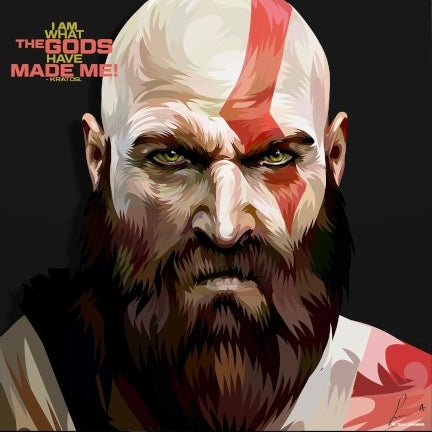 God Of War Kratos Frameless Art Painting (30*30 cm)