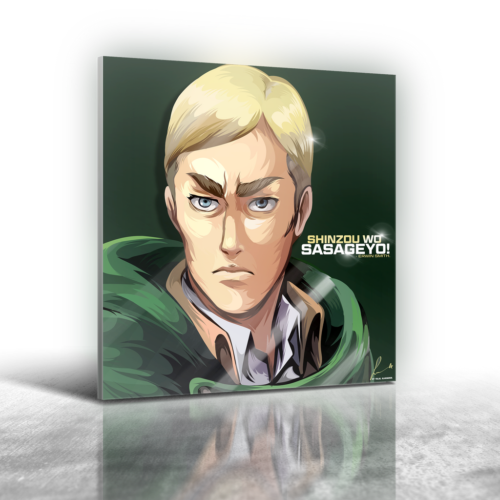 Anime Attack on Titan Erwin Smith Frameless Art Painting (30x30cm)