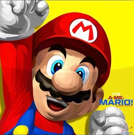 Super Mario Frameless Art Painting (30*30 cm)