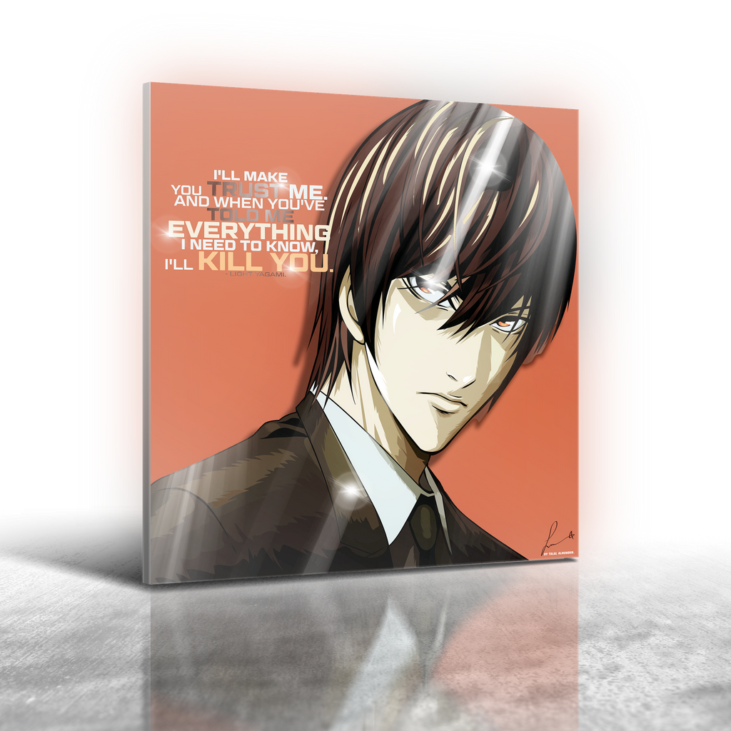Anime Death Note - Light Yagami Ver 2 Frameless Art Painting (30x30cm)