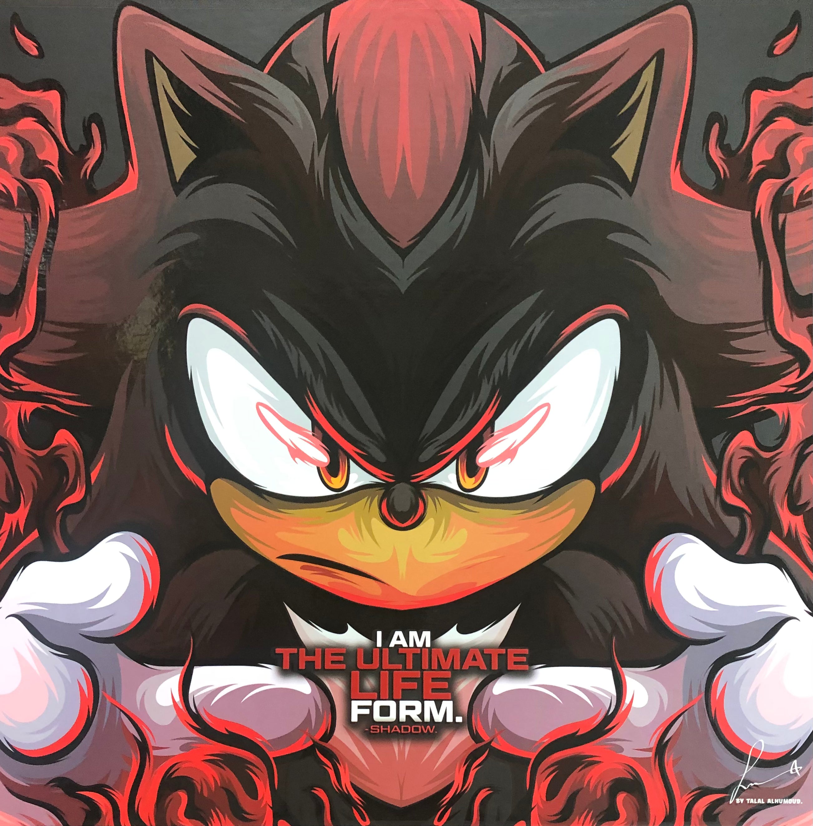 Sonic The Hedgehog - Shadow Frameless Art Painting (30*30 cm)