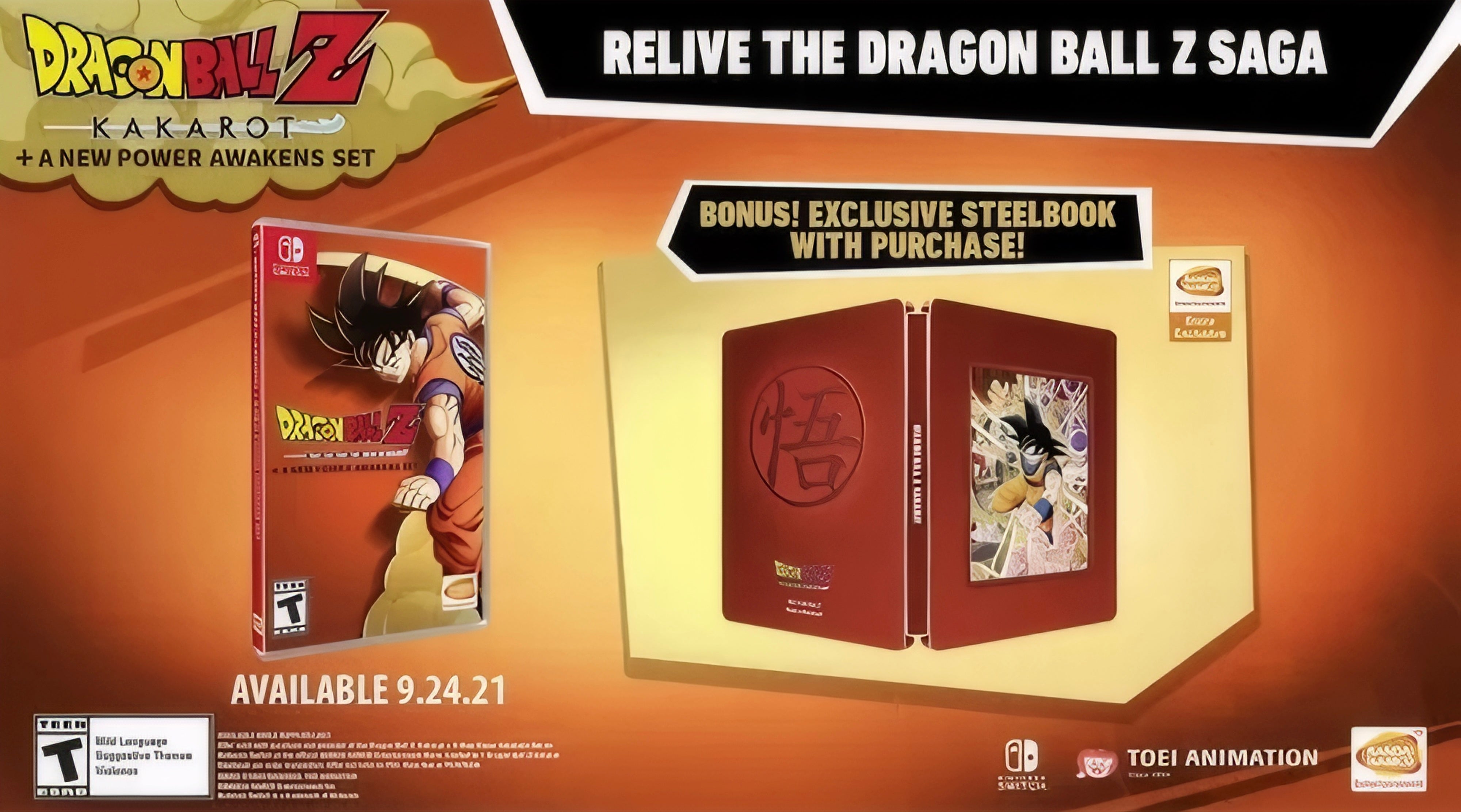 [NS] Dragon Ball Z Kakarot + A New Power Awakens Set + Steelbook  R1