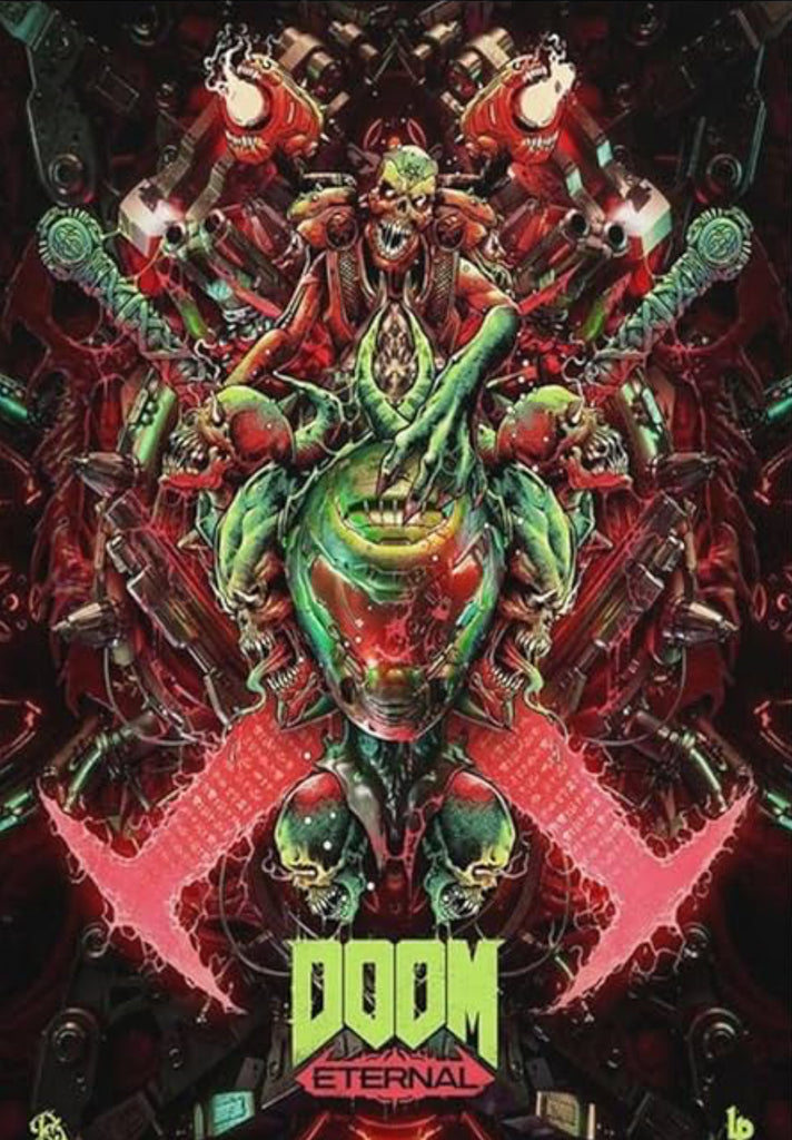 Doom Eternal Decorative Painting Wall Wooden Posters (28x43cm)