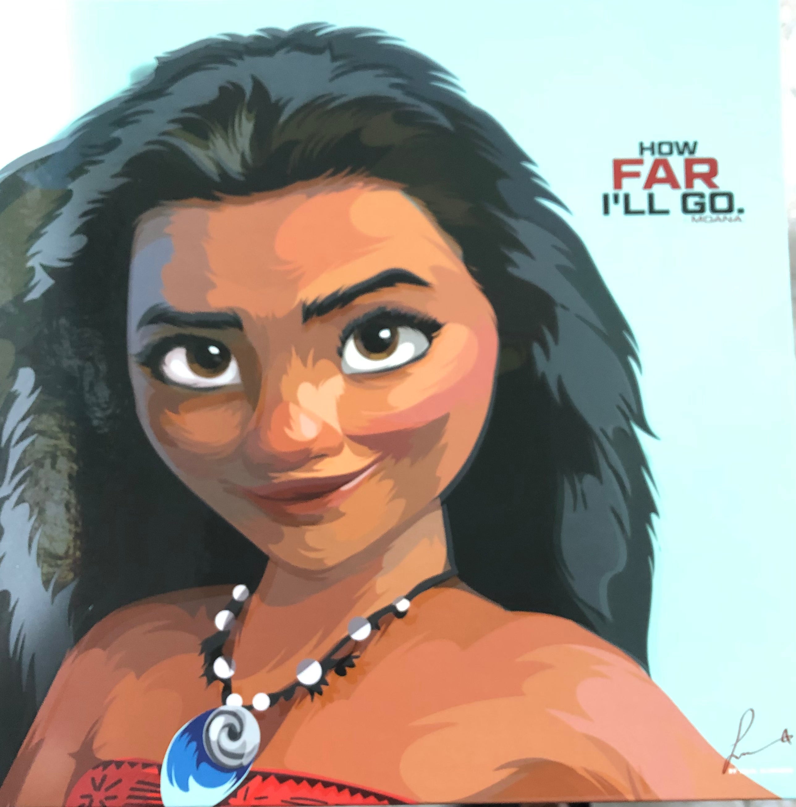 Disney Moana - Moana Frameless Art Painting (30*30 cm)
