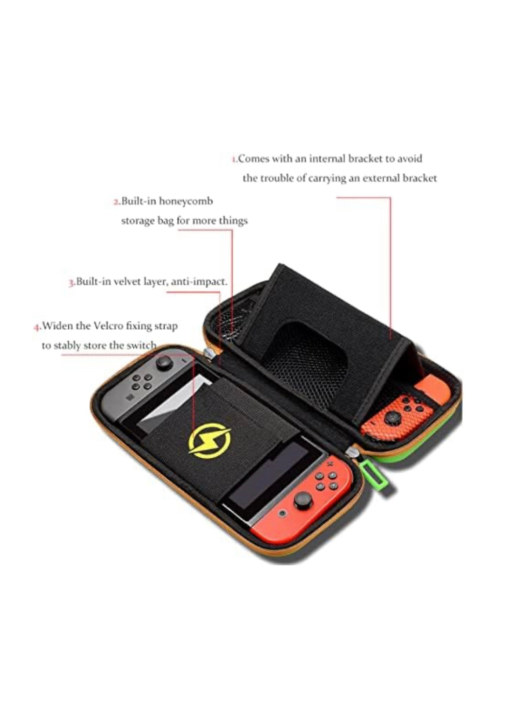 Nintendo Switch Green Minecraft Hard Shell and Rubber Protective Cover Travel Case