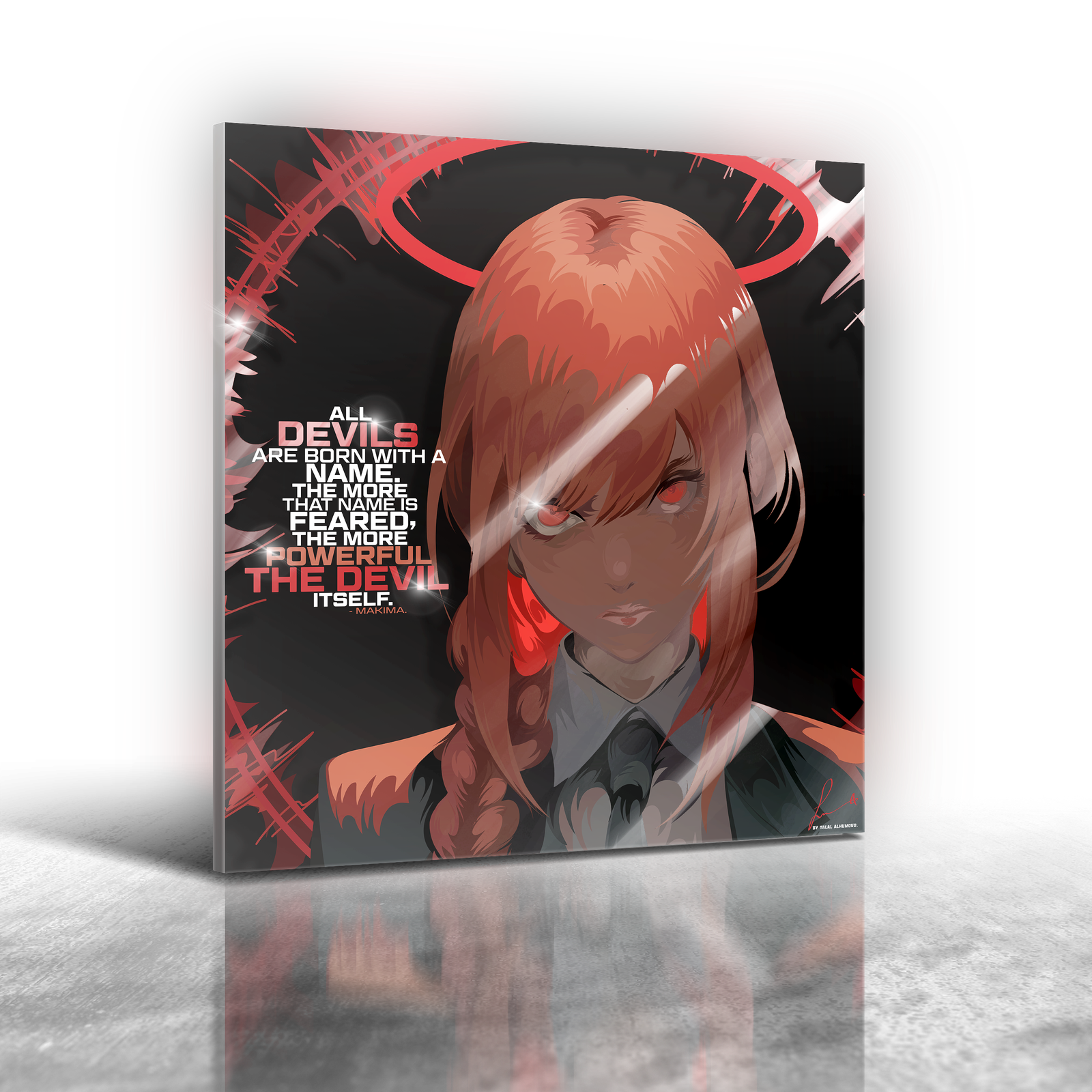 Anime The ChainsawMan - Makima Frameless Art Painting (30x30cm)