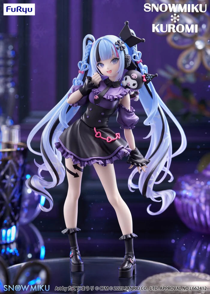 Anime Hatsune Miku Snow Miku x Kuromi Figure (19cm)