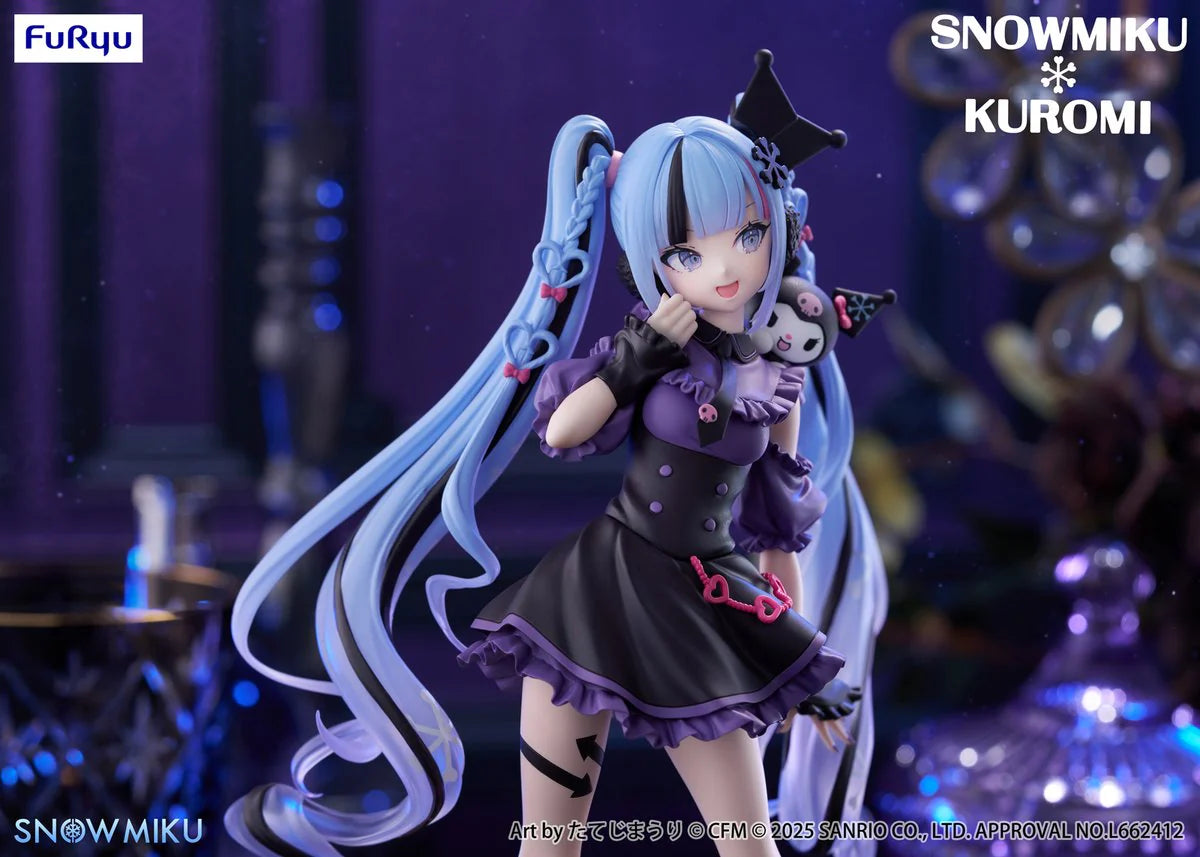 Anime Hatsune Miku Snow Miku x Kuromi Figure (19cm)