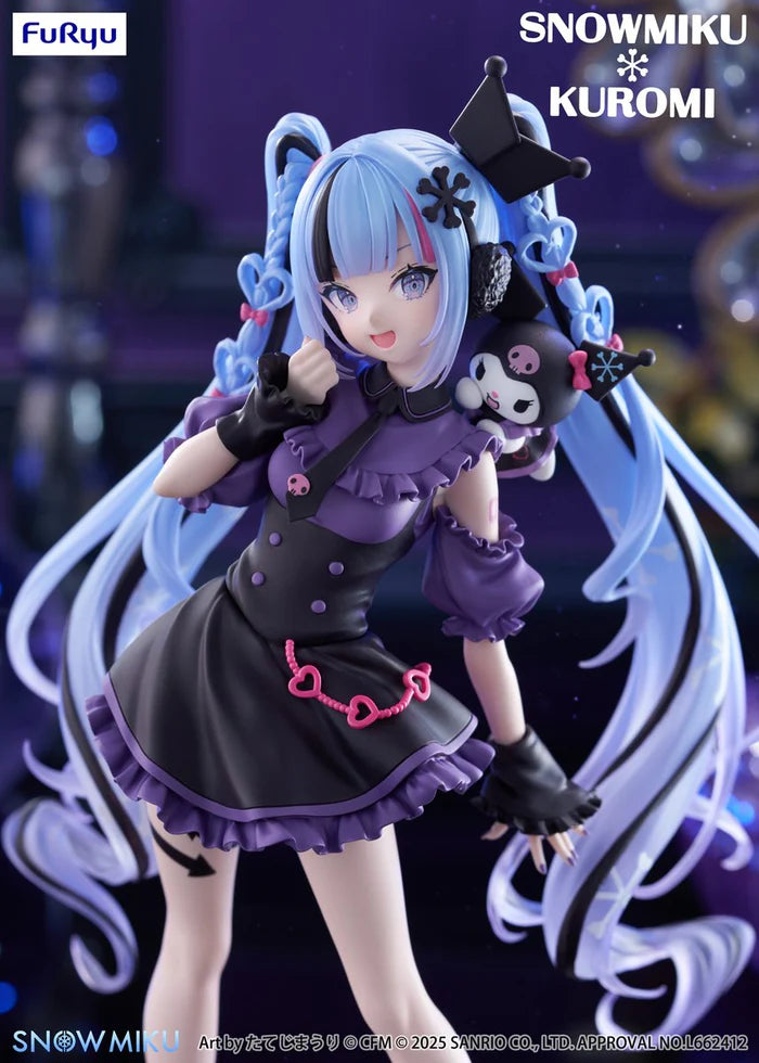 Anime Hatsune Miku Snow Miku x Kuromi Figure (19cm)