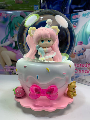 Hatsune Miku: Sakura Miku Musical Snow Globe 3D Crystal Ball, Music Box with Colorful LED Light (17cm)