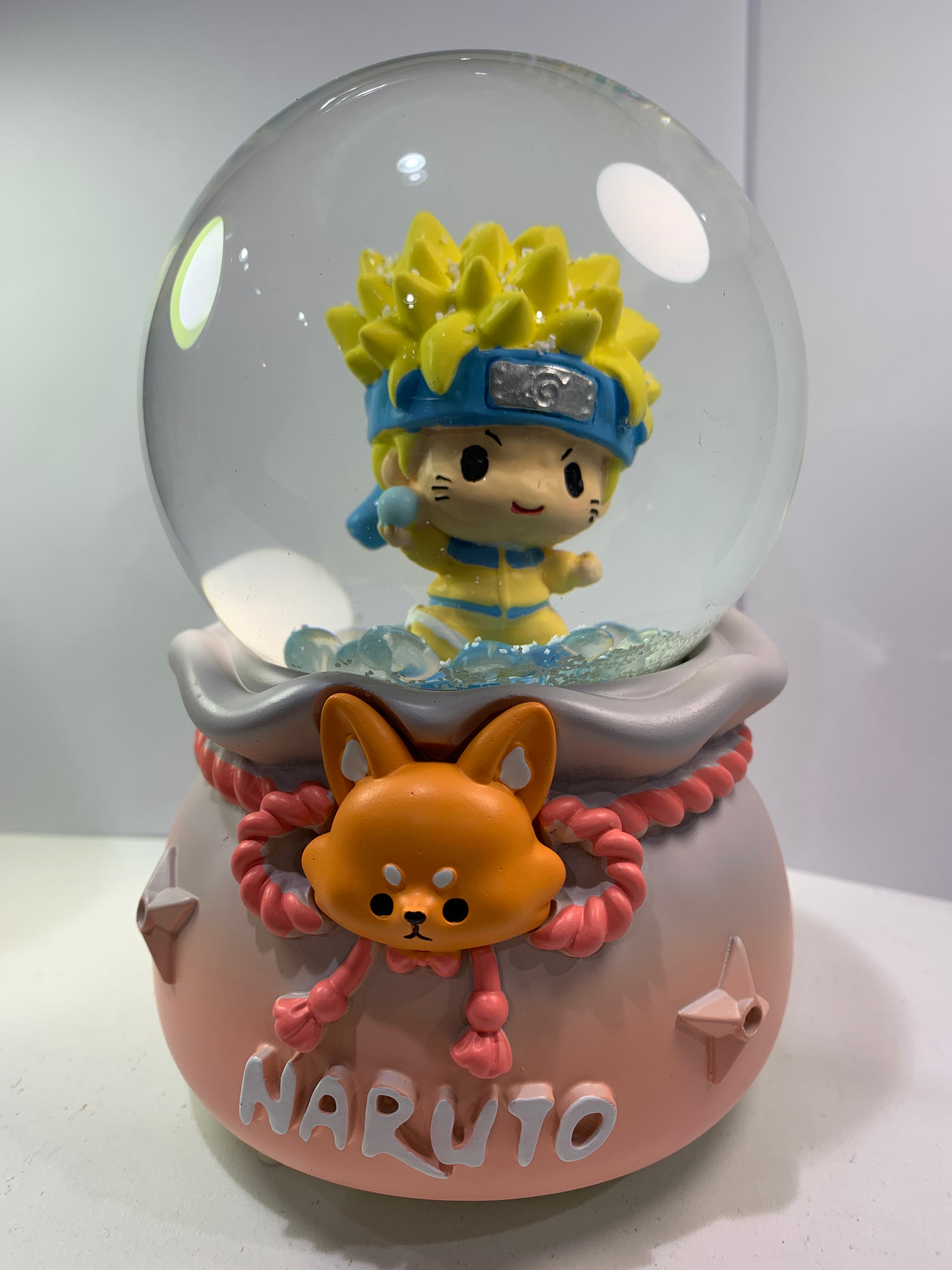 Naruto Musical Snow Globe 3D Crystal Ball, Music Box with Colorful LED Light (17cm)