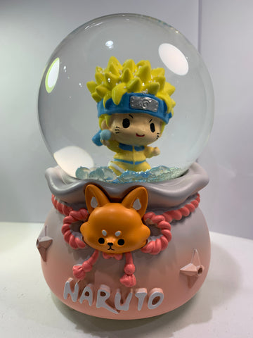 Naruto Musical Snow Globe 3D Crystal Ball, Music Box with Colorful LED Light (17cm)
