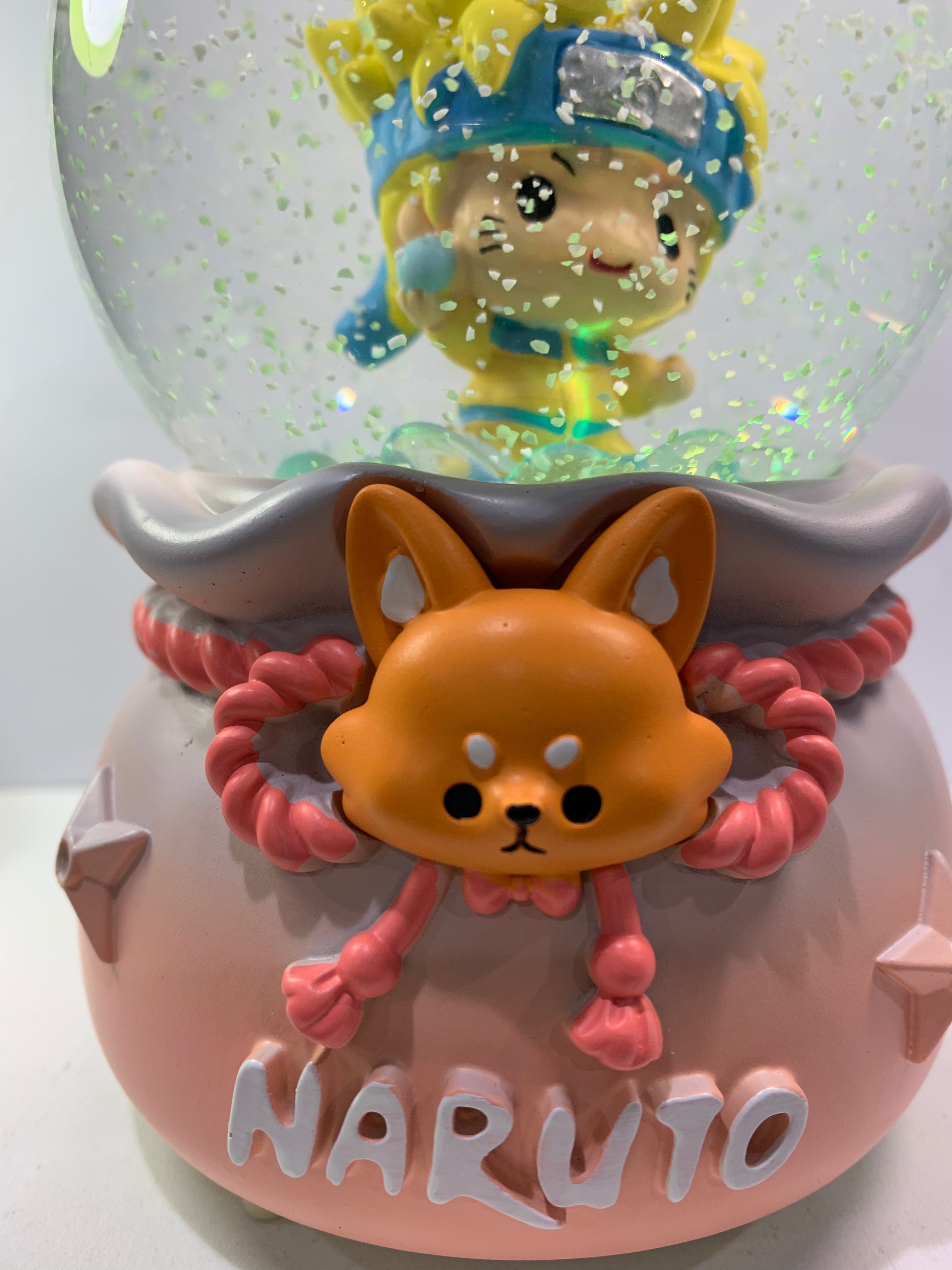 Naruto Musical Snow Globe 3D Crystal Ball, Music Box with Colorful LED Light (17cm)