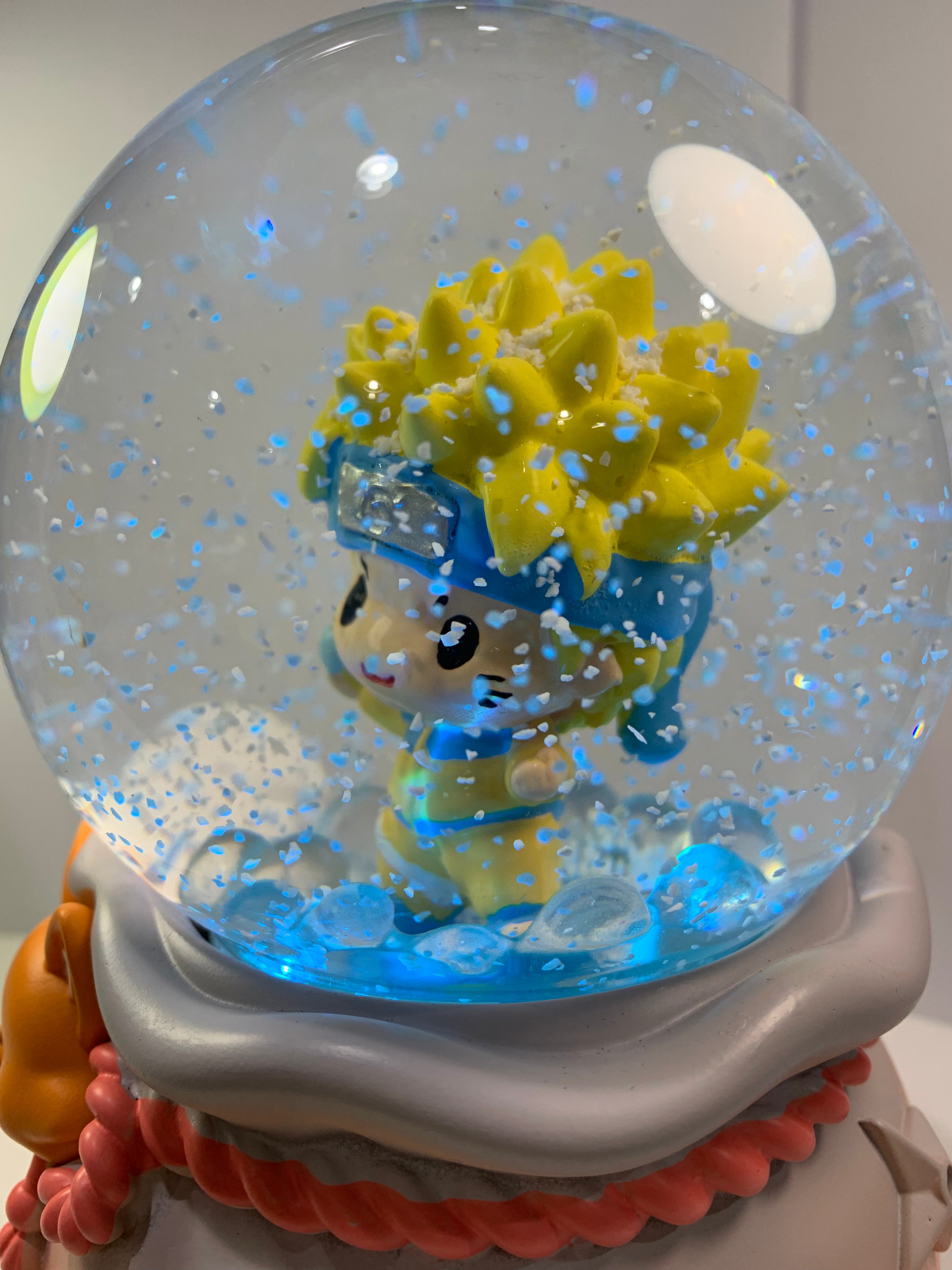Naruto Musical Snow Globe 3D Crystal Ball, Music Box with Colorful LED Light (17cm)
