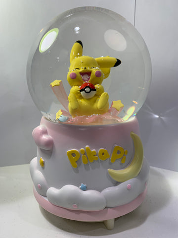 Pokemon Pikachu Musical Snow Globe 3D Crystal Ball, Music Box with Colorful LED Light 1 (17cm)