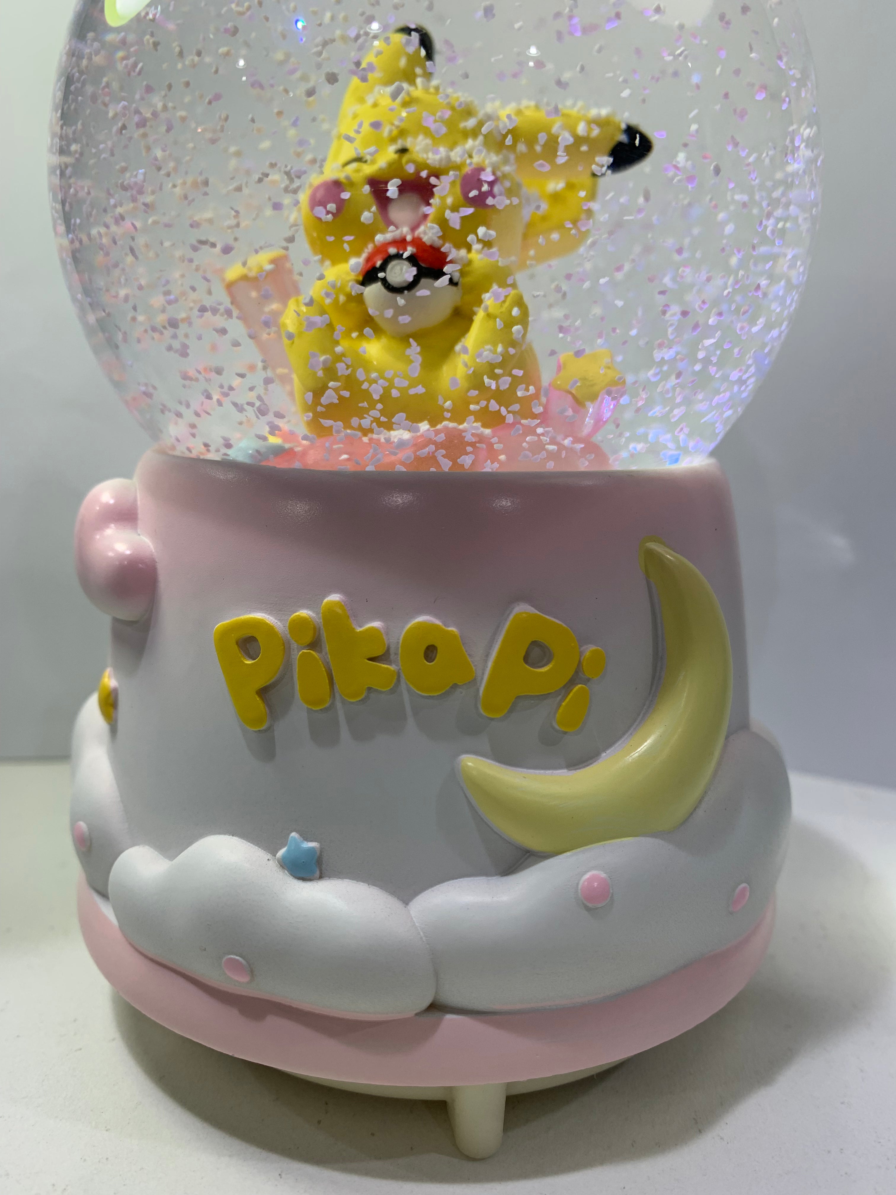 Pokemon Pikachu Musical Snow Globe 3D Crystal Ball, Music Box with Colorful LED Light 1 (17cm)