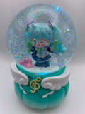 Hatsune Miku Musical Snow Globe 3D Crystal Ball, Music Box with Colorful LED Light 2 (17cm)