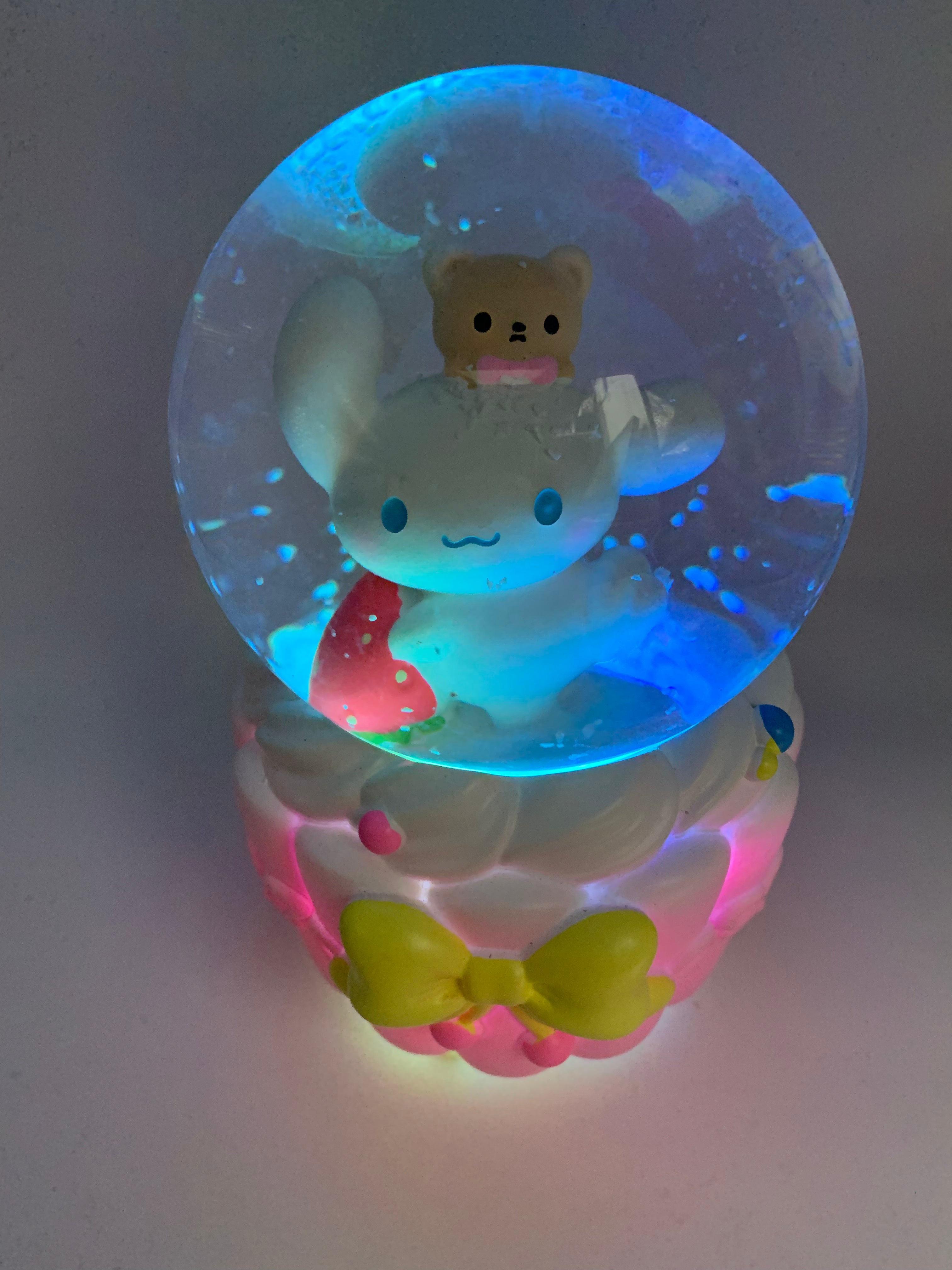 Hello Kitty Musical Snow Globe 3D Crystal Ball, Music Box with Colorful LED Light 1 (13cm)